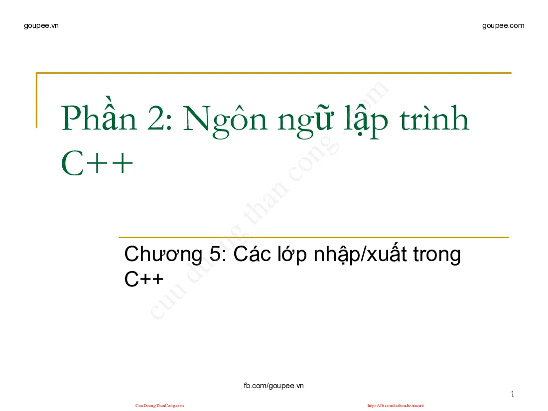 Ngôn ngữ lập trình - Chương 5 (HUST)