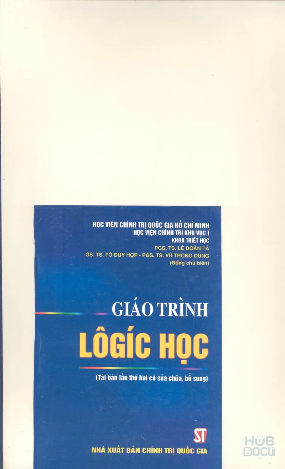 Giáo trình Logic học - Học viện Chính trị Quốc gia HCM