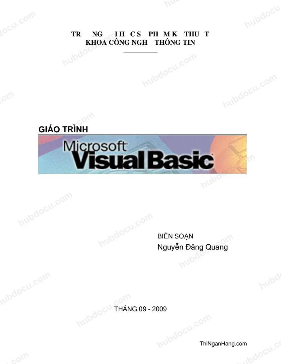 Giáo trình Microsoft Visual Basic