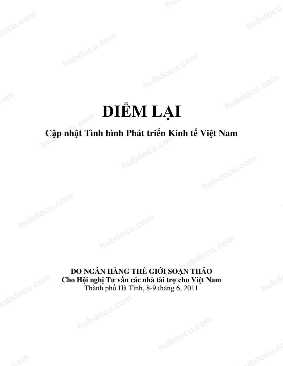 Tình hình phát triển kinh tế Việt Nam (Do WB soạn thảo 2011)