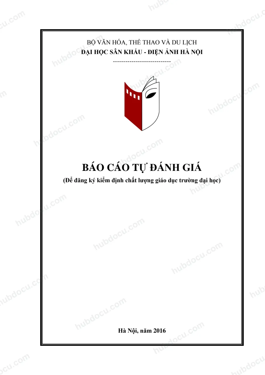 Báo cáo tự đánh giá đại học sân khấu - điện ảnh Hà Nội