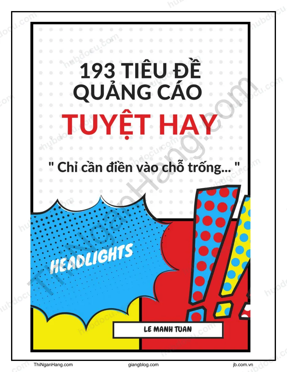 193 tiêu đề quảng cáo tuyệt hay