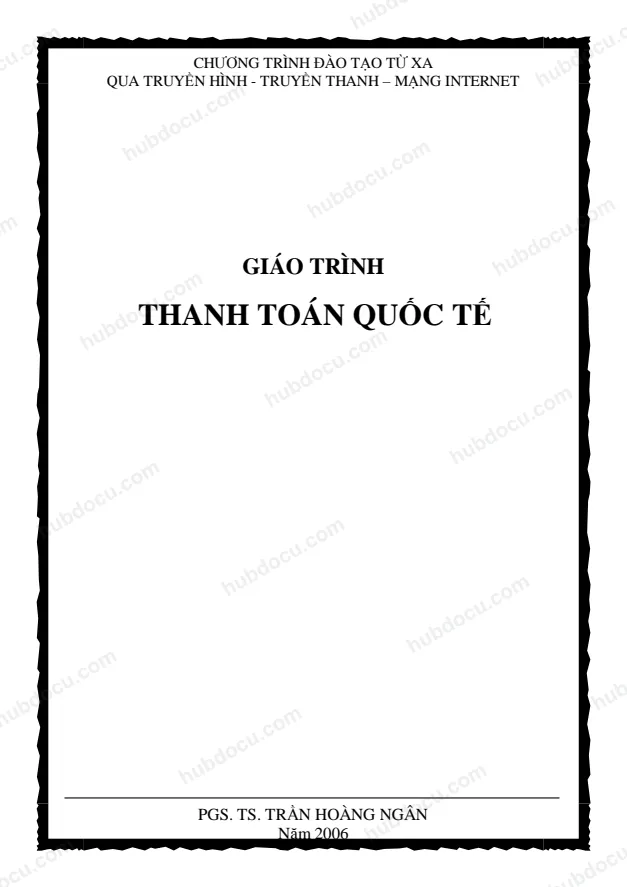 Giáo trình thanh toán quốc tế