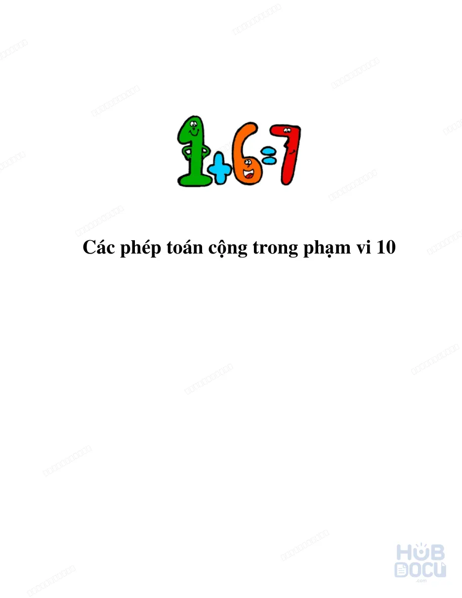 Phép cộng phạm vi 10
