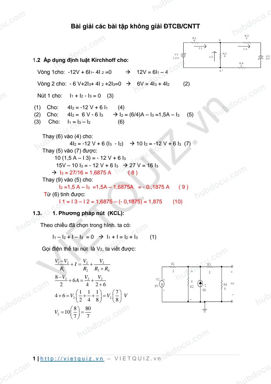Bài giải và Bài tập Điện tử cơ bản/CNTT - Nguyễn Thành Long
