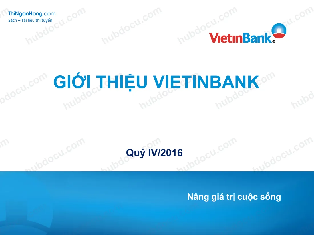 Slide Báo cáo chi tiết Vietinbank (cả năm 2016)