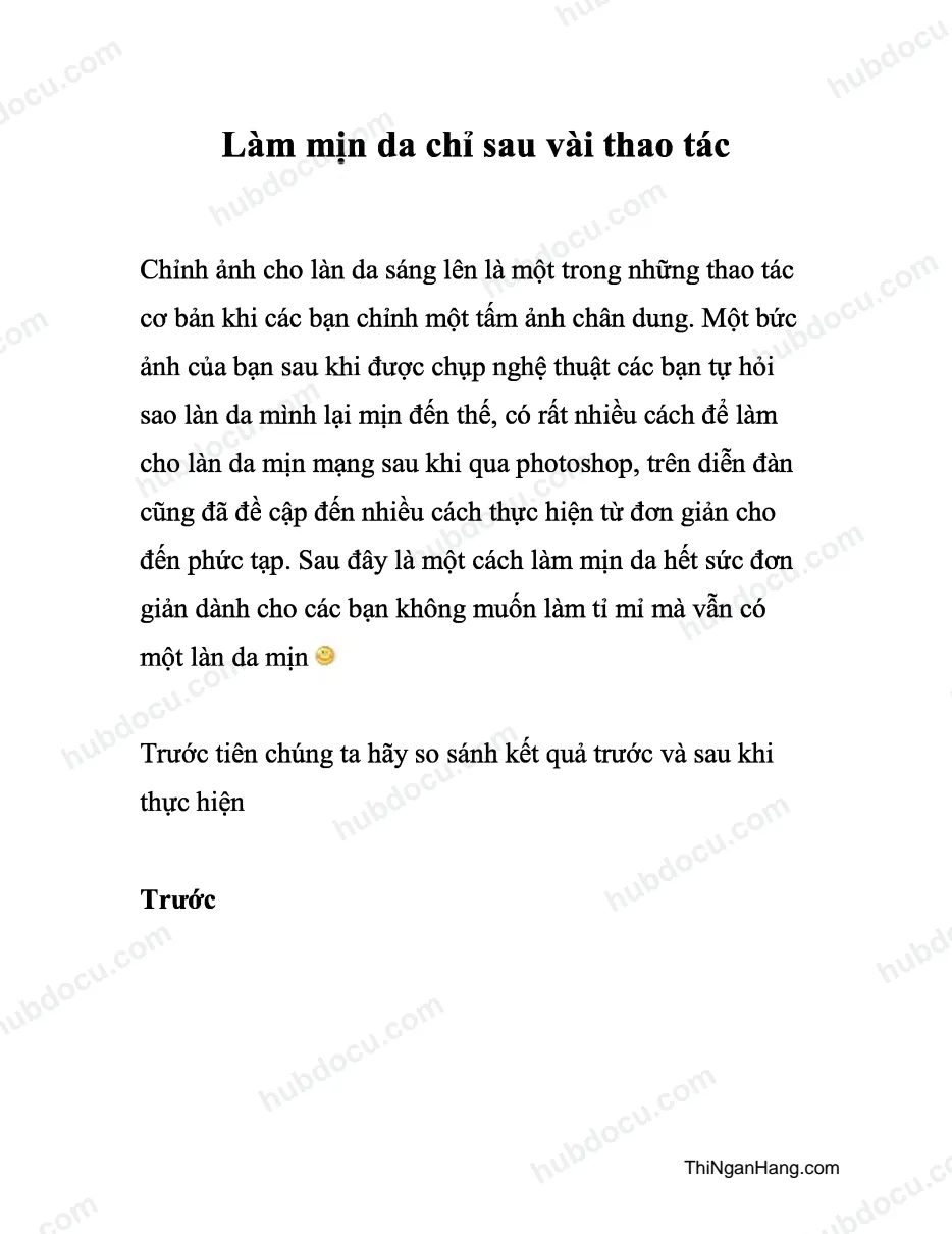 Thiết kế Photoshop - Làm mịn đá chỉ sau vài thao tác (Phần 1)