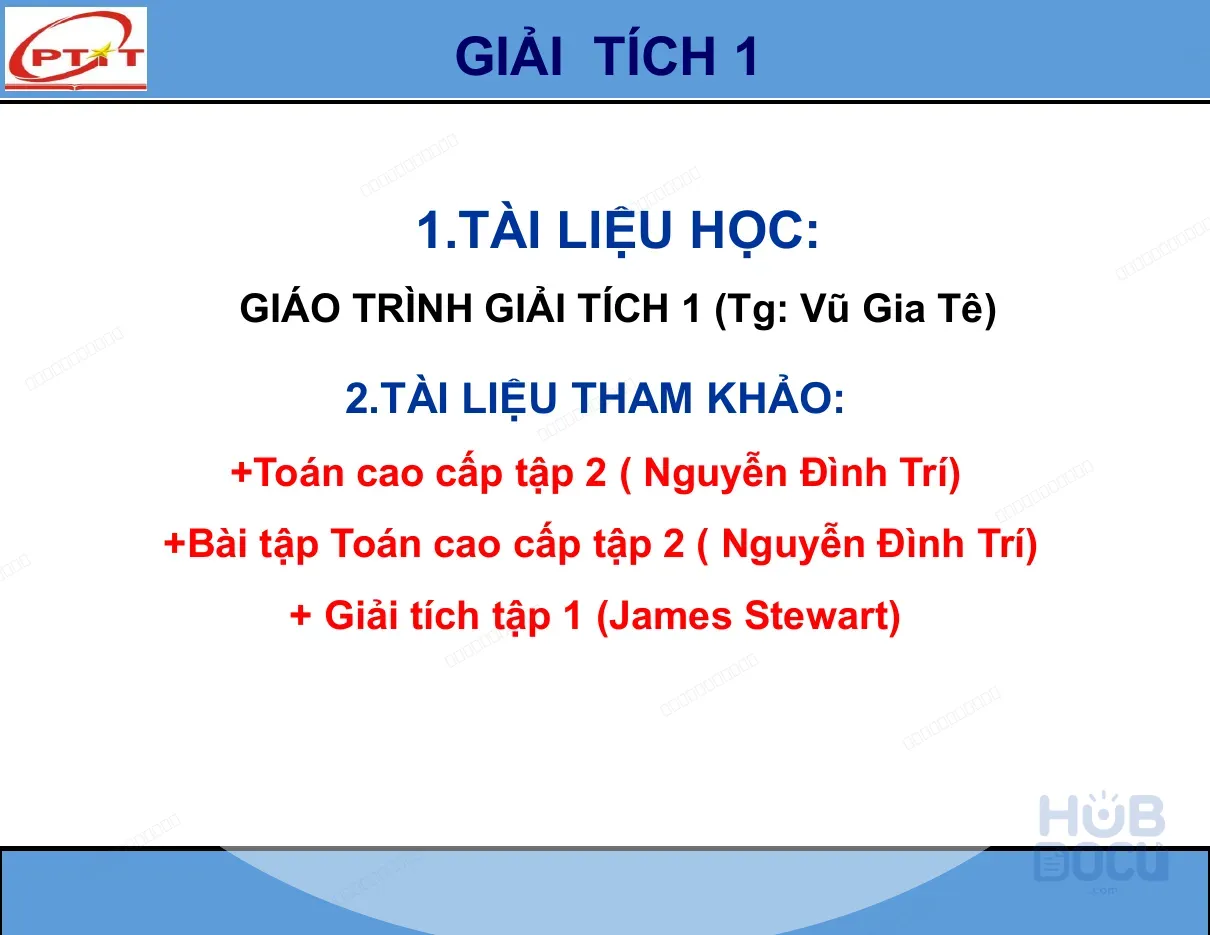 Giáo trình Giải tích 1 - Chương 1 - TG.Vũ Gia Tê