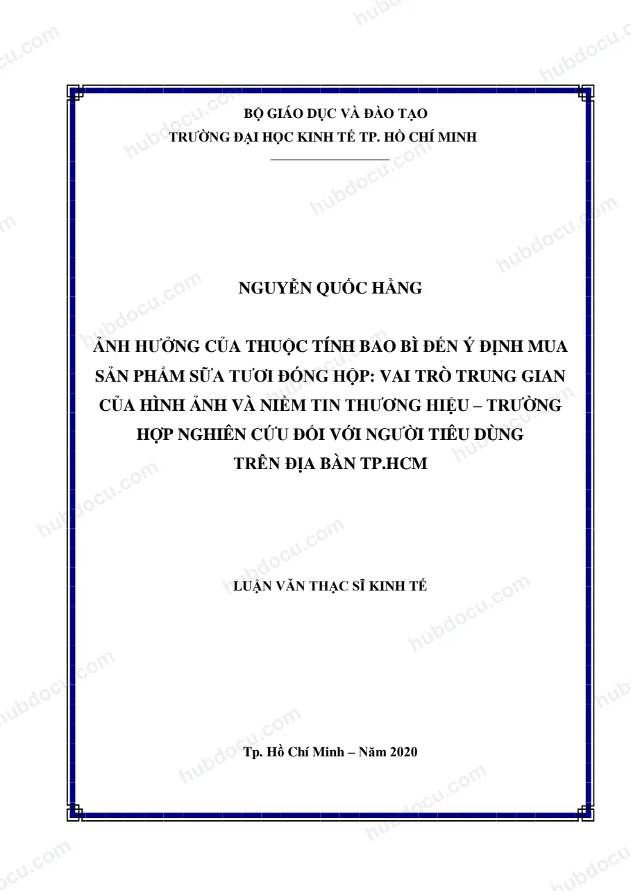 LVTS_ Ảnh hưởng của thuộc tính bao bì đến ý định mua sản phẩm sữa tươi đóng hộp