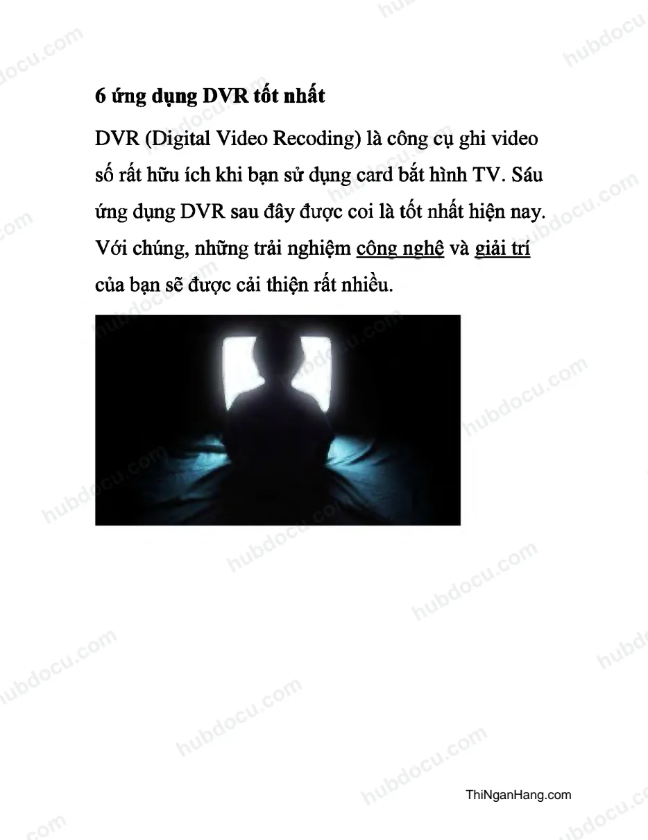 6 ứng dụng DVR tốt nhất