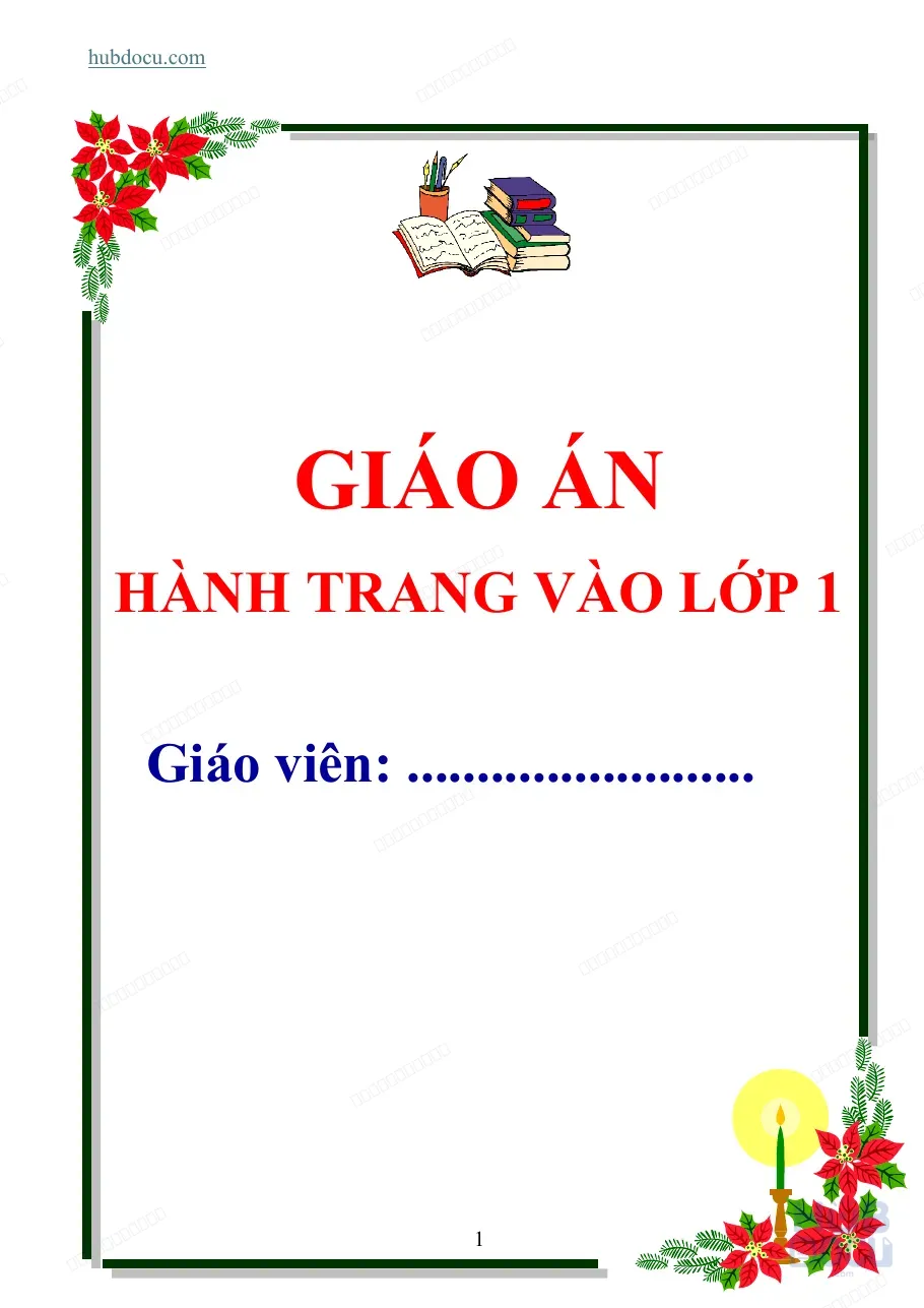 Full Giáo án Hành trang vào Lớp 1