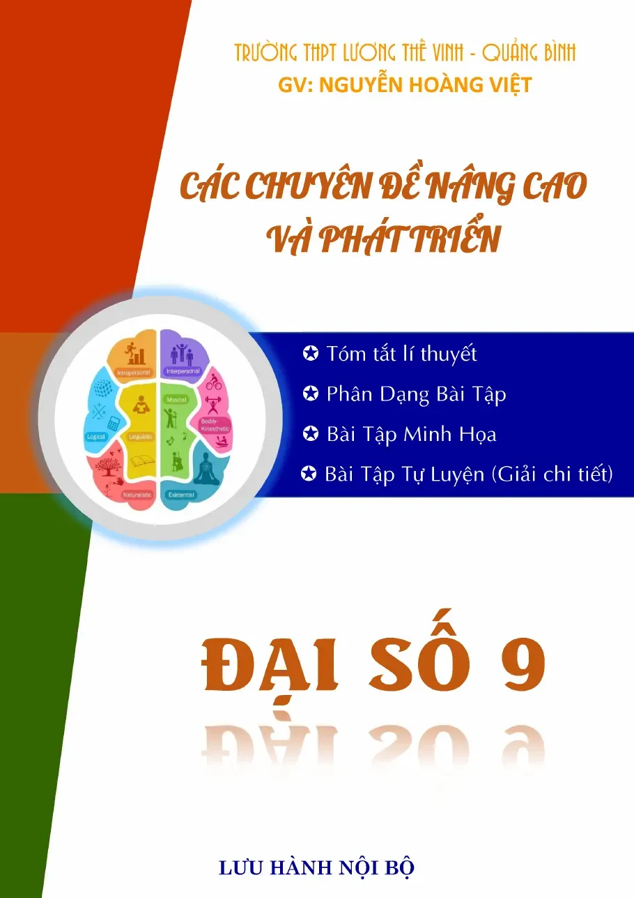 Các chuyên đề nâng cao và phát triển Đại số 9 - TG.Nguyễn Hoàng Việt