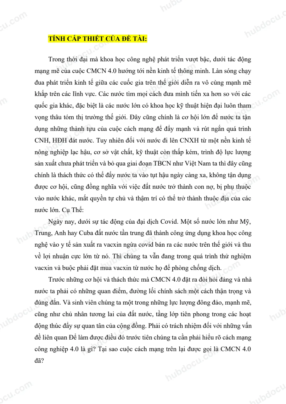 Cuộc Cách Mạng CN 4.0