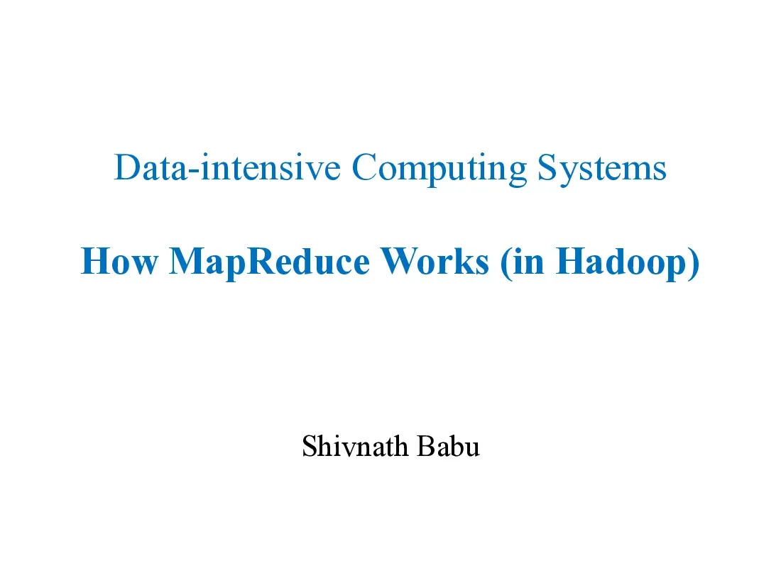 How hadoop works (Cách MapReduce hoạt động trong Hadoop) (Tiếng Anh)