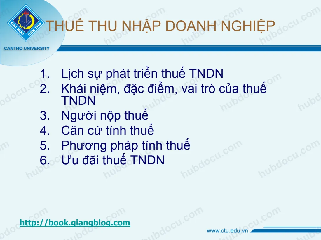 Chương 3. Thuế thu nhập doanh nghiệp - Bài giảng Luật tài chính 2