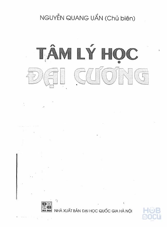 Giáo trình Tâm lý học đại cương - Nguyễn Quang Uẩn
