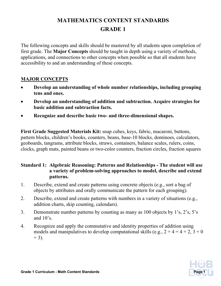 Grade 01 - Curriculum - Math Content Standards.pdf