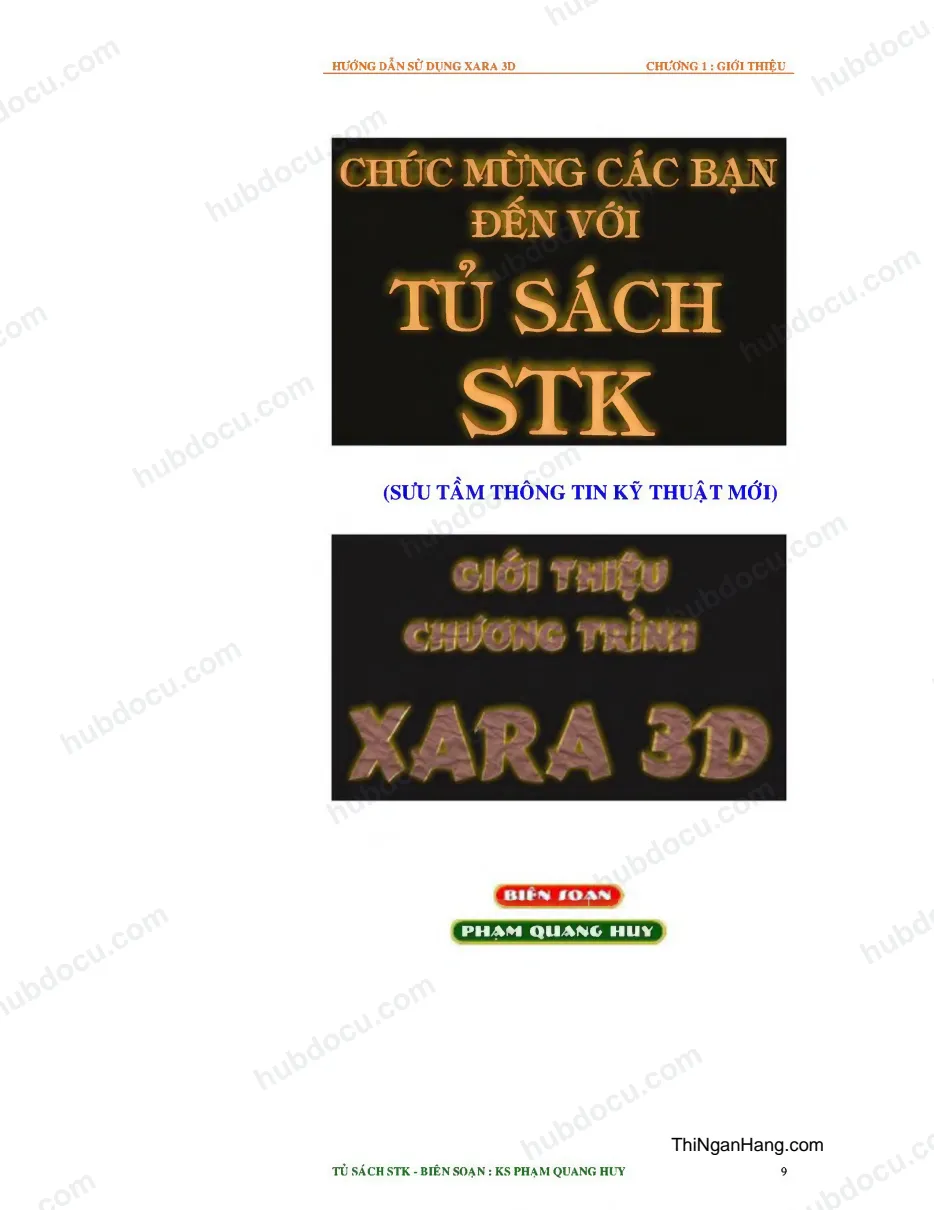 Hướng dẫn sử dụng Xara 3D