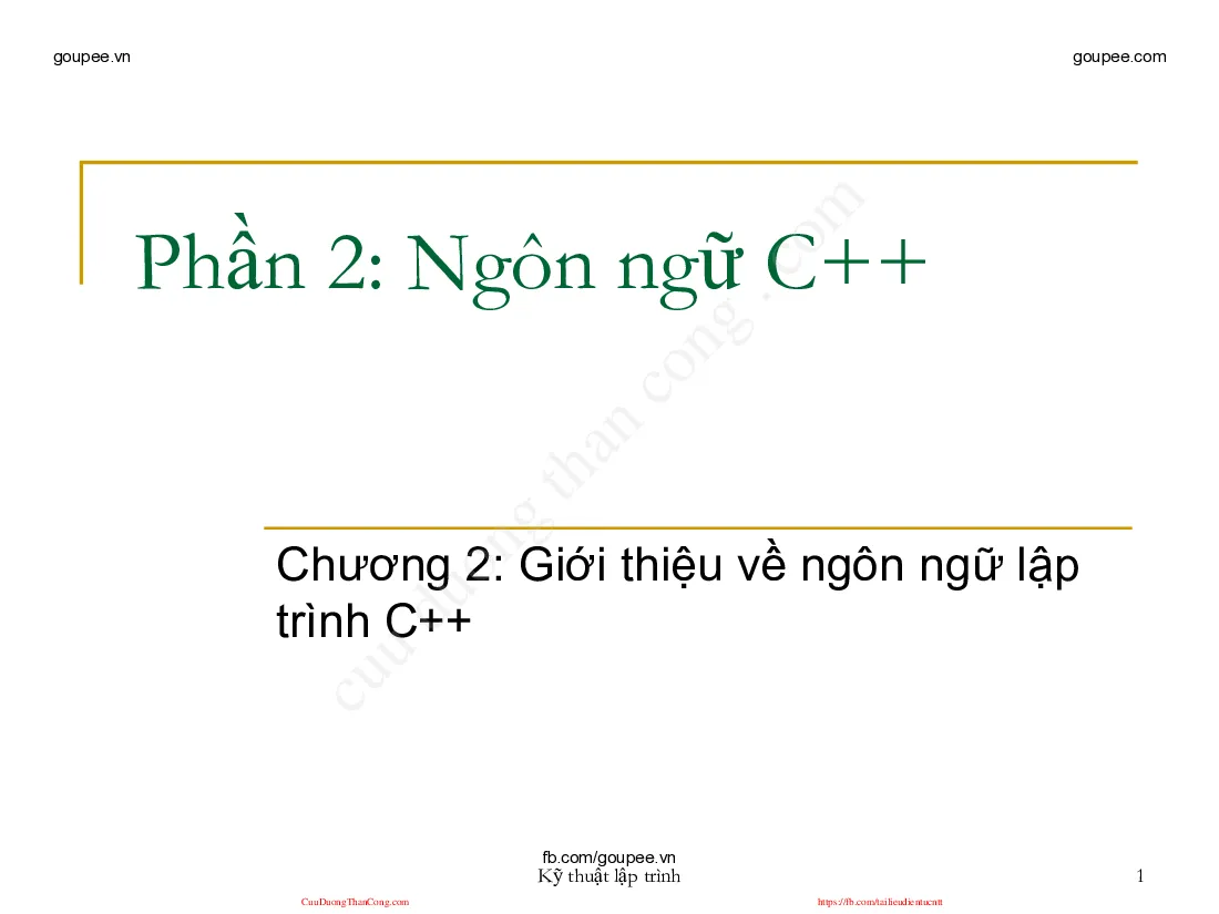 Ngôn ngữ lập trình - Chương 2 (HUST)