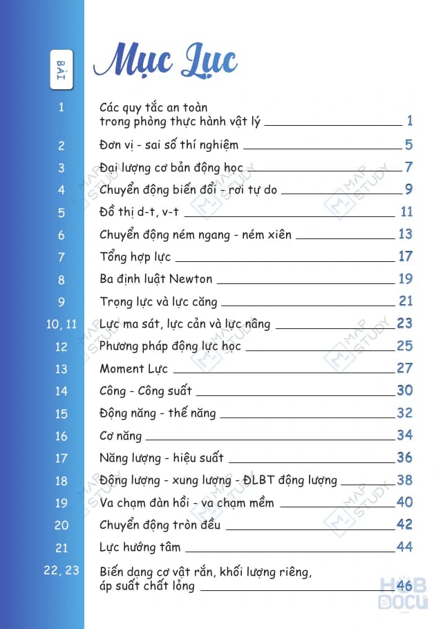 Sổ tay Vật lí lớp 10 - HK1