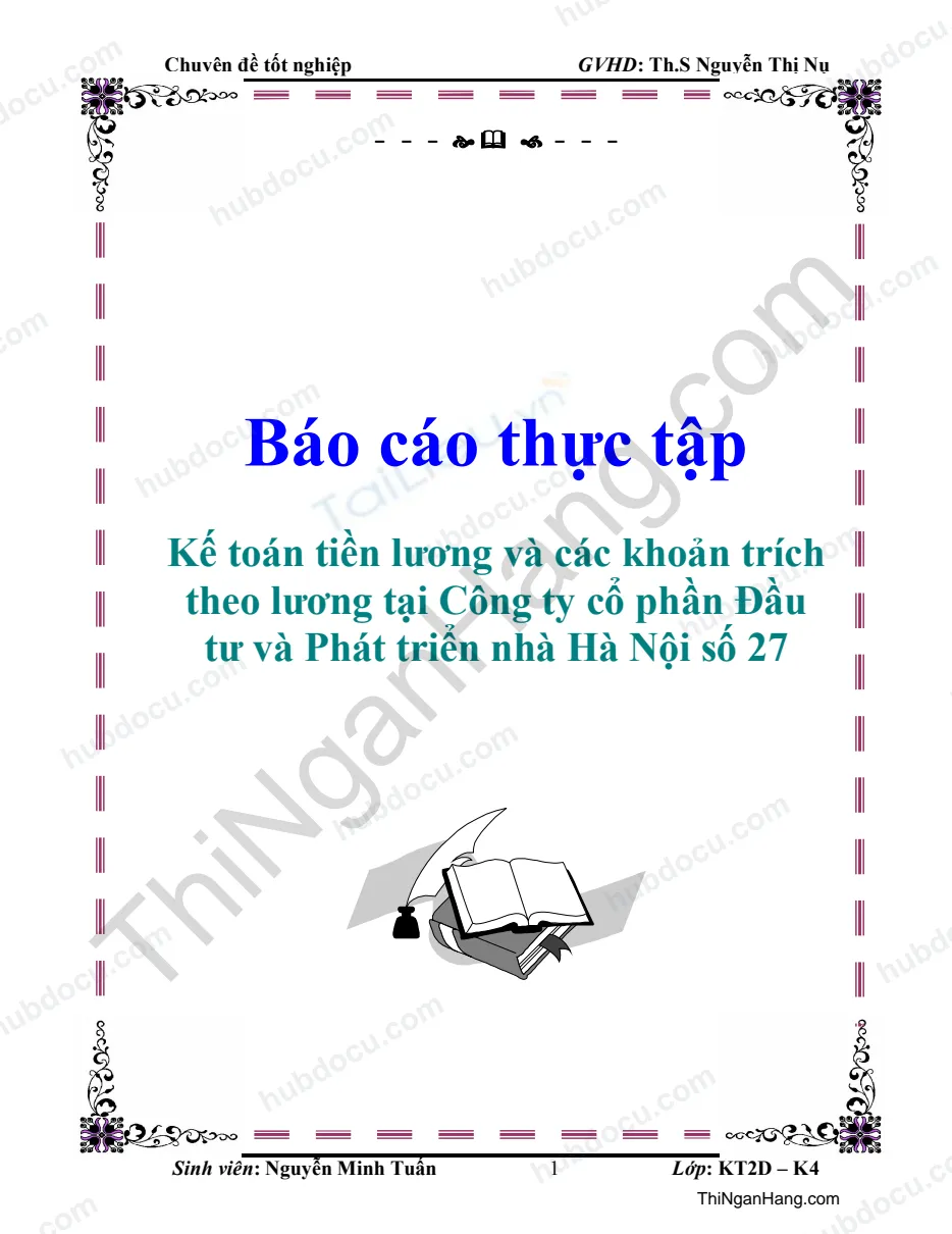 Báo cáo thực tập: Tiền lương và các khoản phải trích theo lương