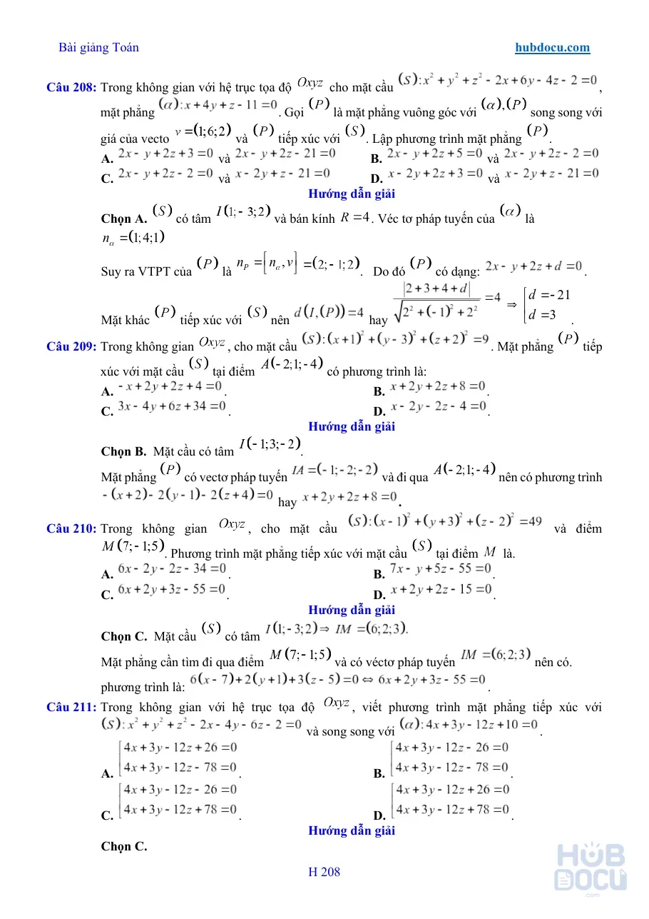 Bài giảng Hình học 12 - Phương trình mặt phẳng trong không gian (P4)