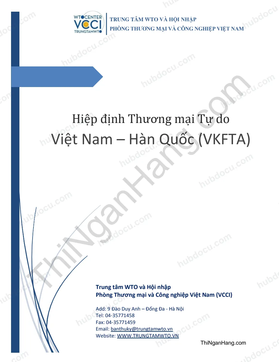 Nội dung Hiệp định thương mại tự do Việt Nam - Hàn Quốc (VKFTA)