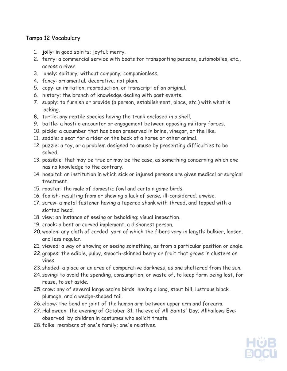 G3 - Tampa Vocabulary 12.doc