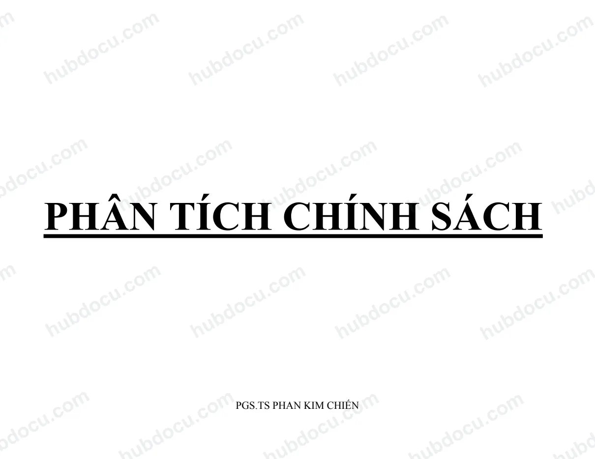 Bài giảng phân tích chính sách