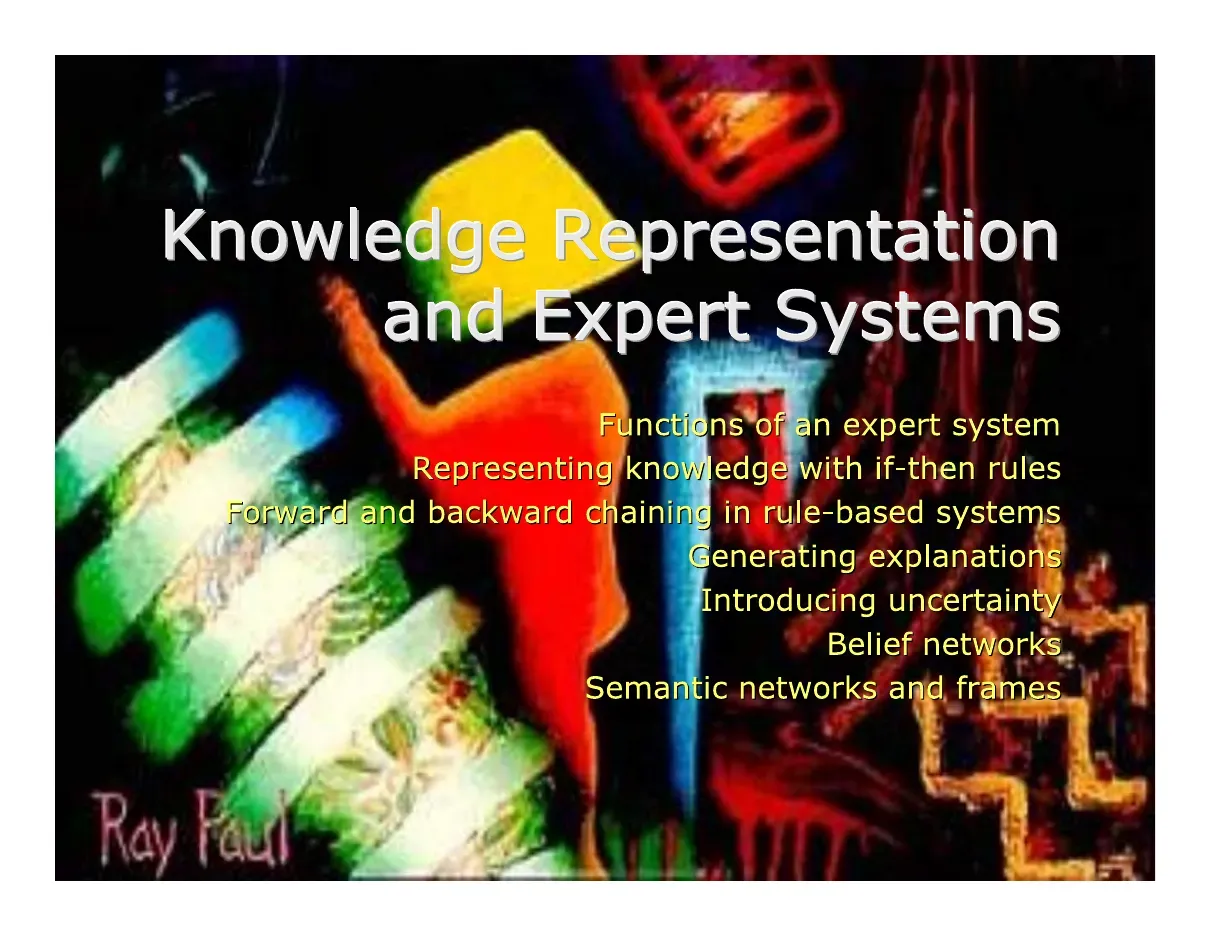 Knowledge Representation & Expert System