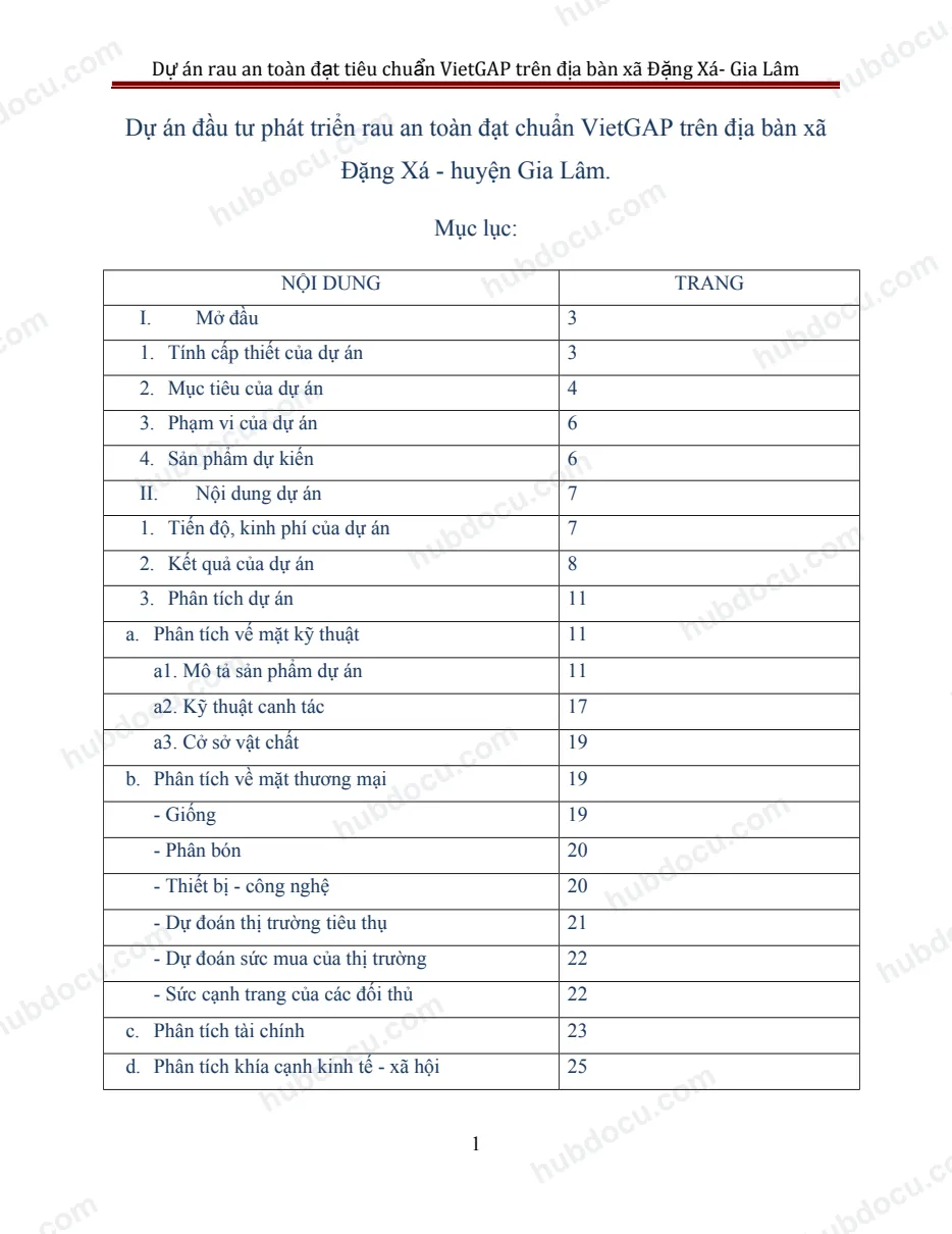 Dự án rau an toàn đạt tiêu chuẩn VietGAP trên địa bàn xã Đặng Xá- Gia Lâm