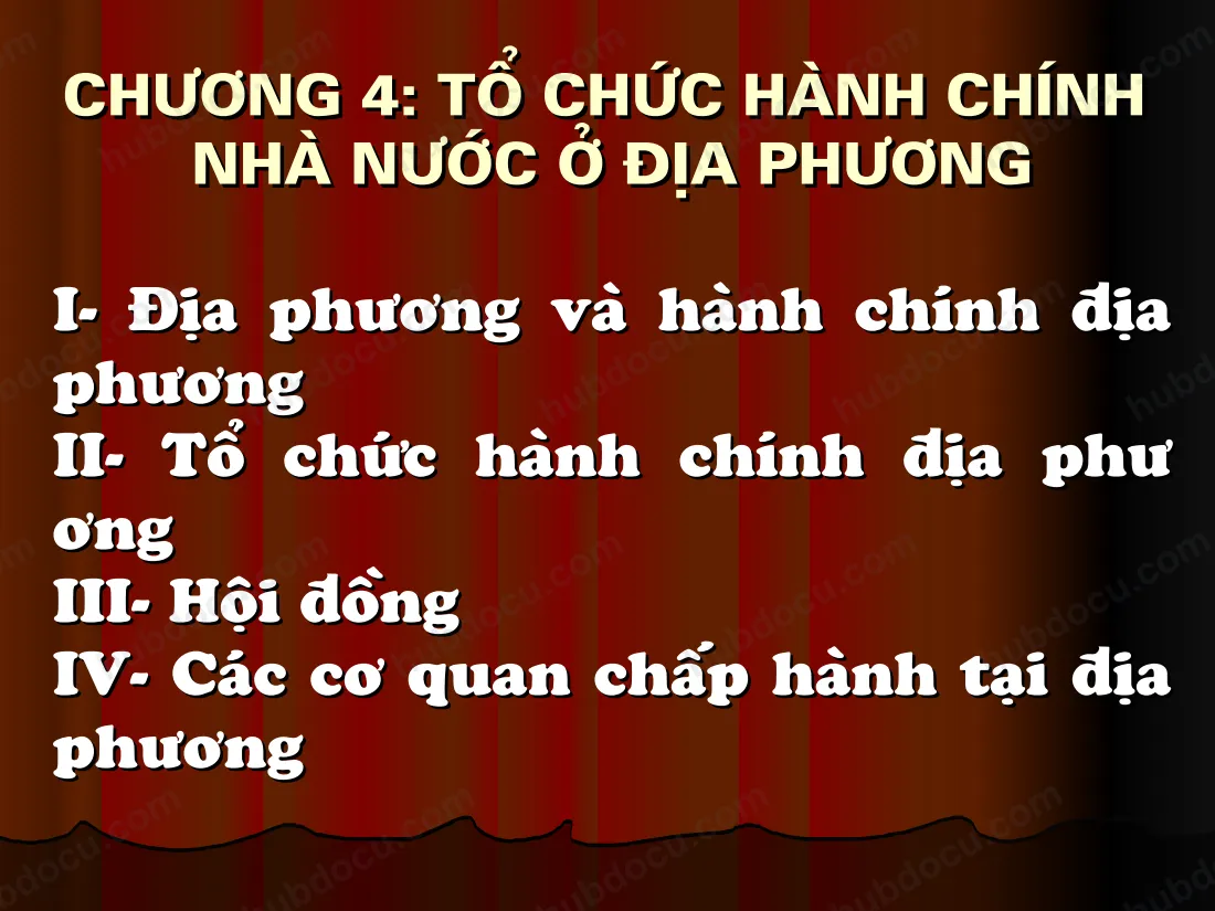 Tổ Chức Hành Chính Nhà Nước Ở Địa Phương