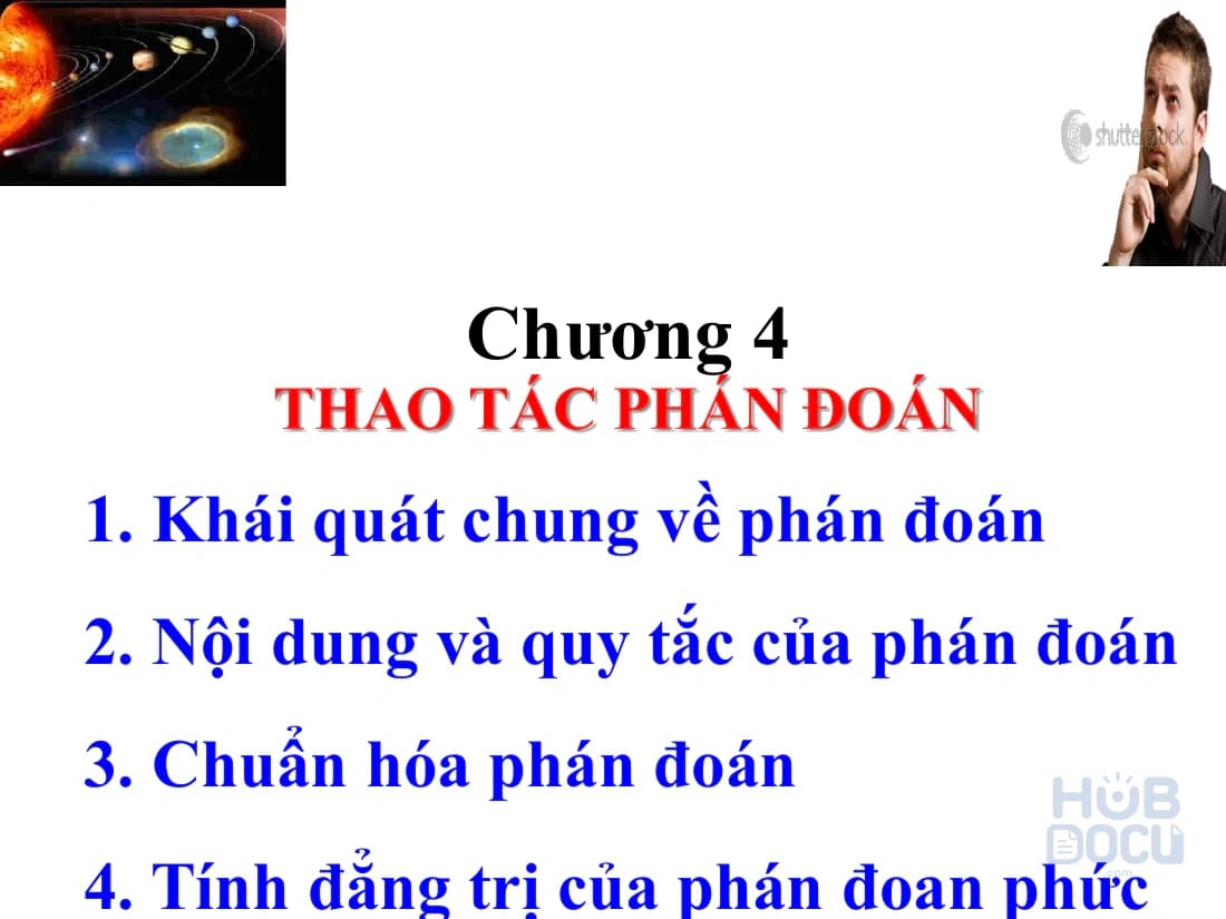 Chương 4.Thao tác phán đoán - Logic học đại cương