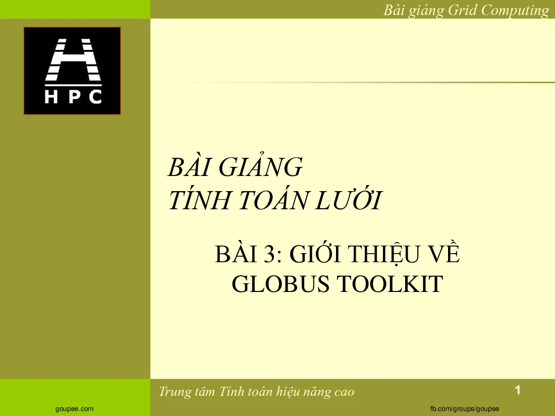 Tính toán lưới - Bài 2B.Globus Toolkit (HUST)