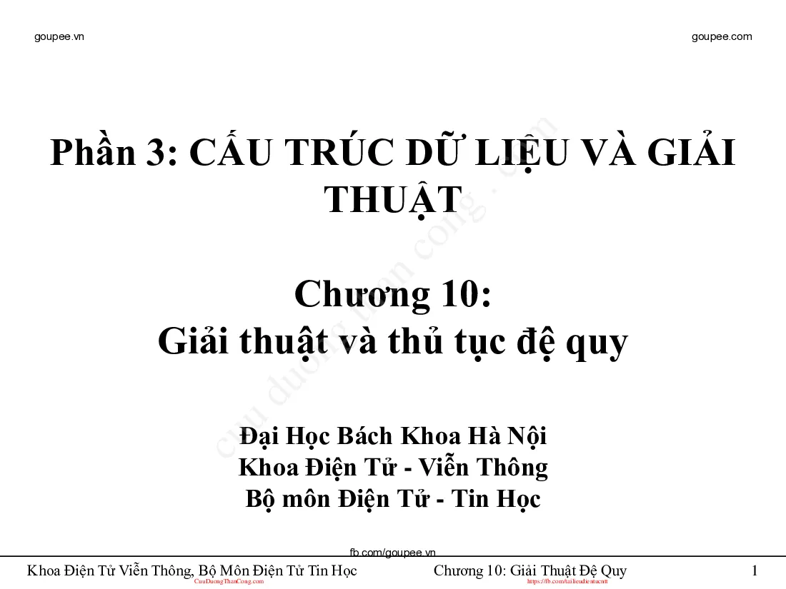 Ngôn ngữ lập trình - Chương 10 (HUST)