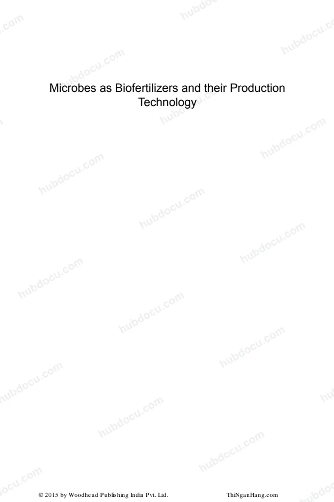 (Woodhead Publishing India in agriculture) - Borkar, S. G-Microbes as bio-fertilizers and their production technology