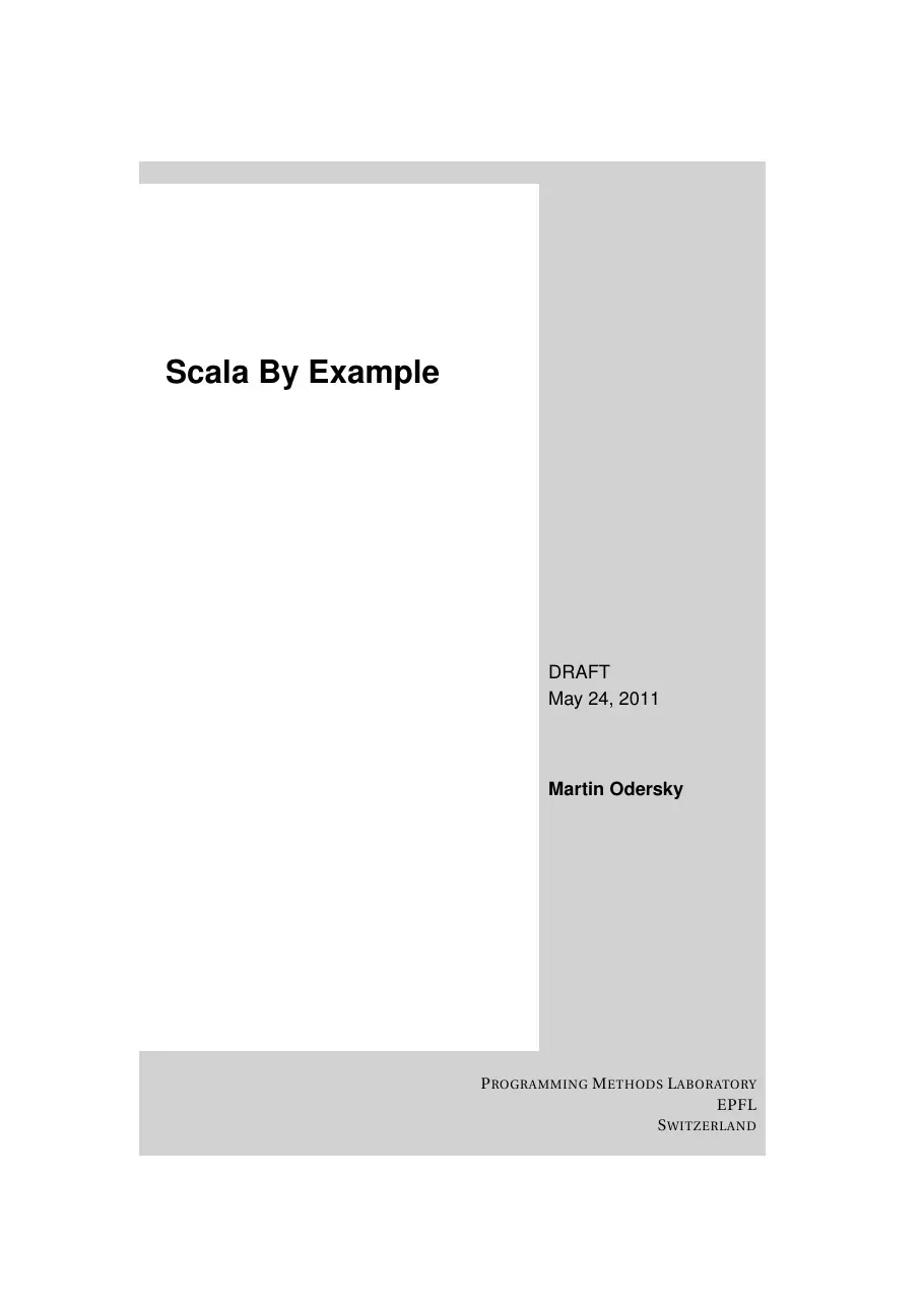 Scala By Example (Scala qua ví dụ) - Martin Odersky