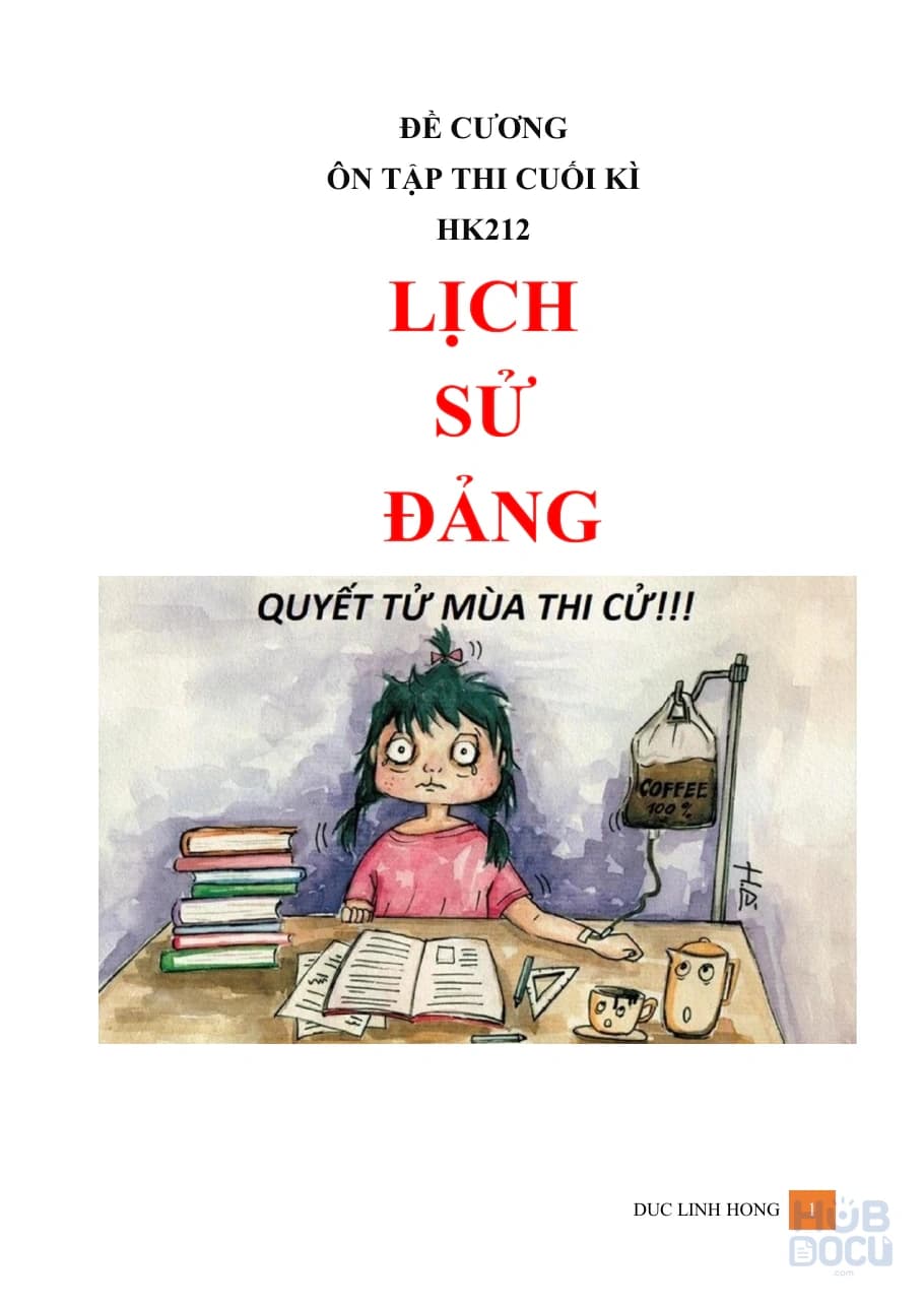 Đề cương môn Lịch sử Đảng