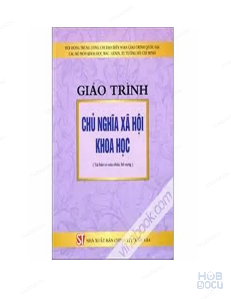 Giáo trình Chủ nghĩa Xã hội khoa học