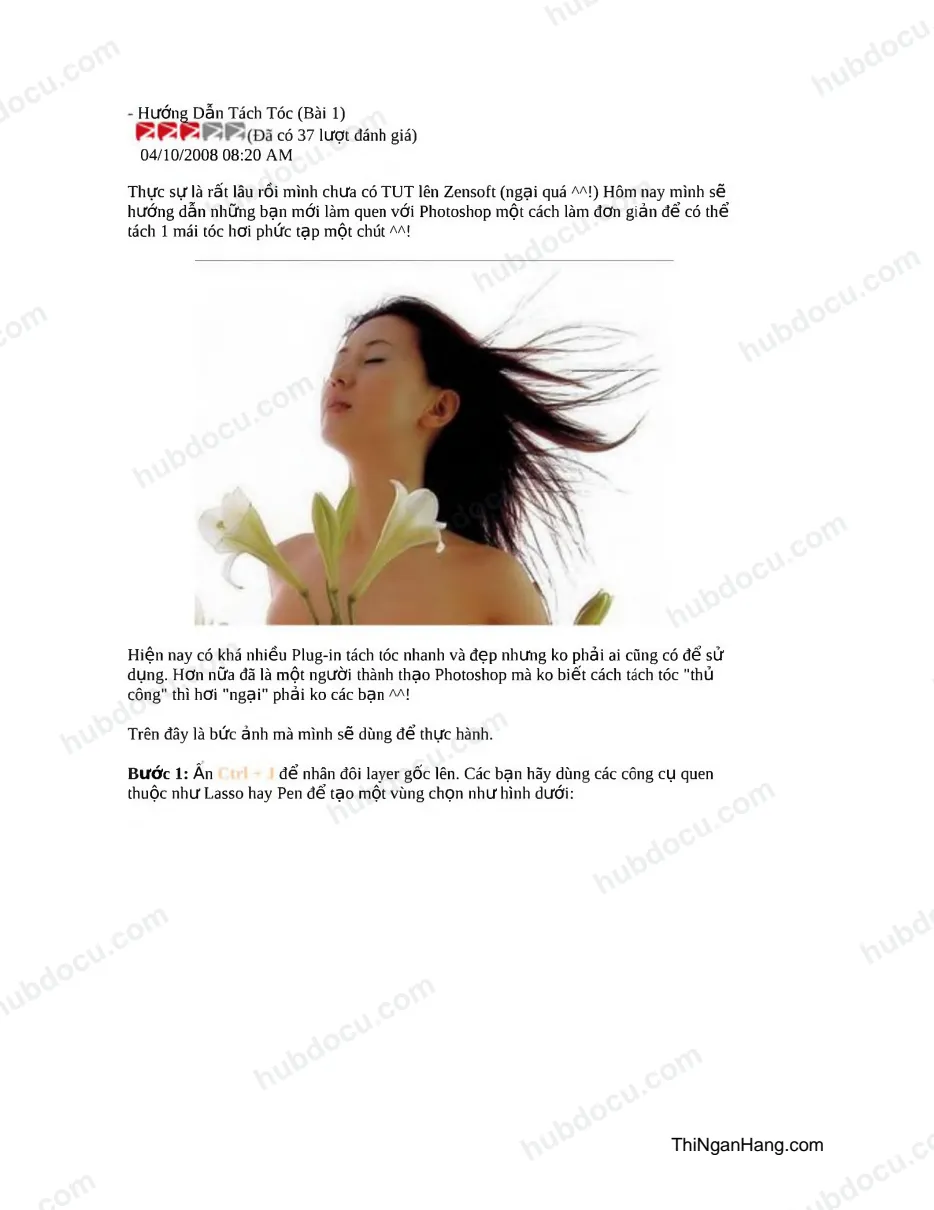 Photoshop -Hướng dẫn tách bóc