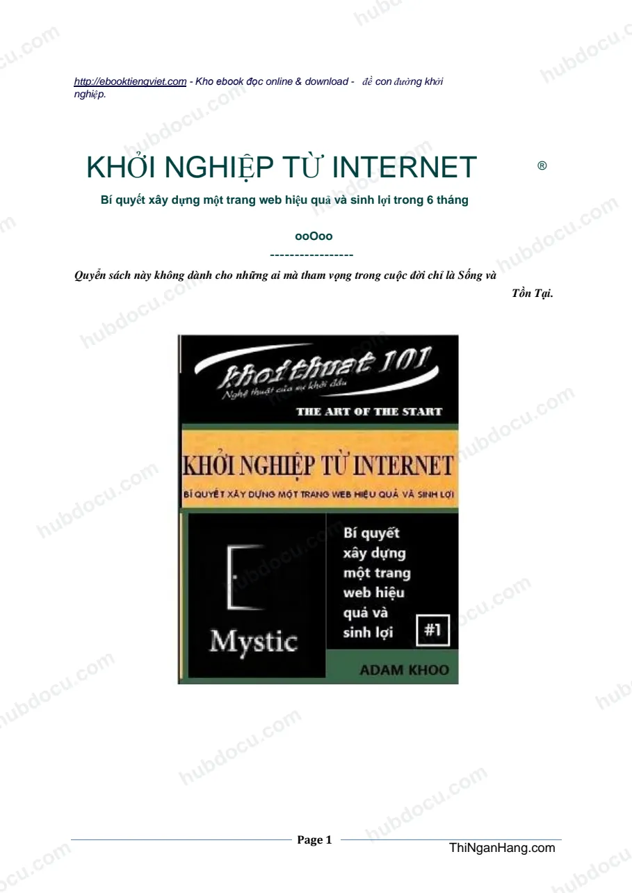 Khởi nghiệp từ Internet