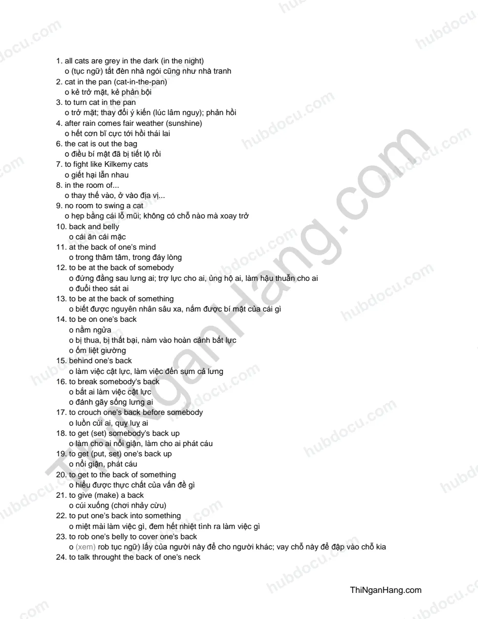 1023 câu thành ngữ tiếng anh
