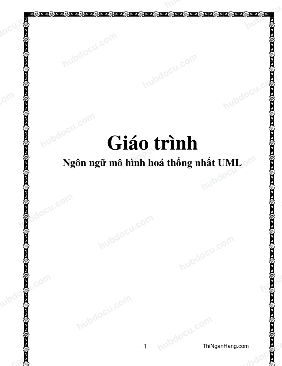 Giáo trình Ngôn ngữ mô hình hóa thống nhất UML