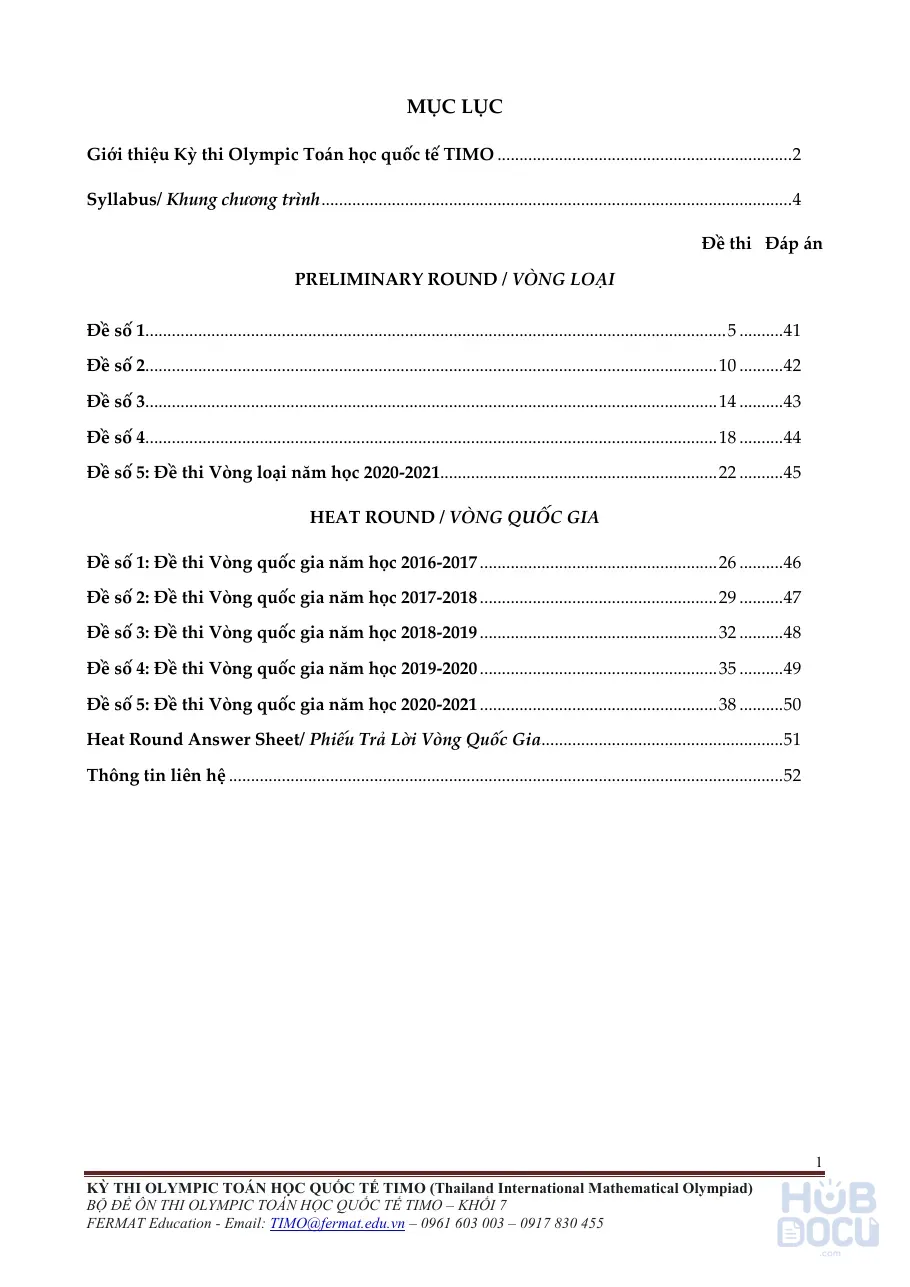 TIMO Khối 7 2025 2026
