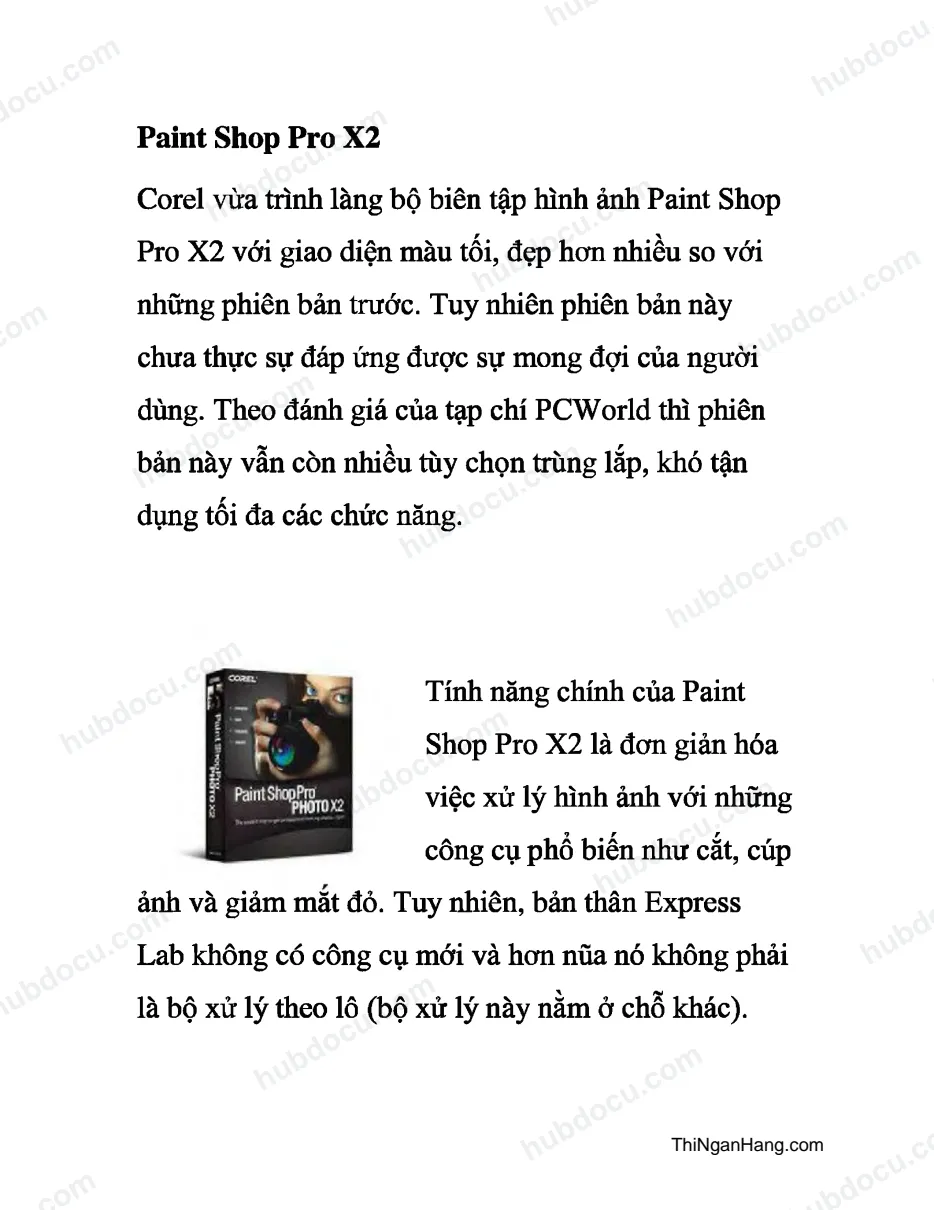 Bài tập với Paint Shop Pro X2