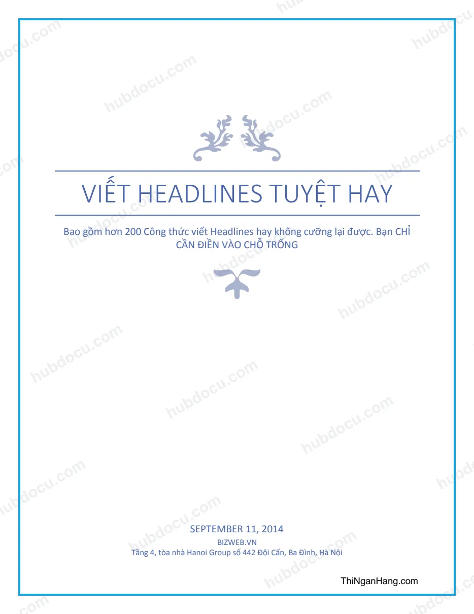 Viết Headlines tuyệt hay