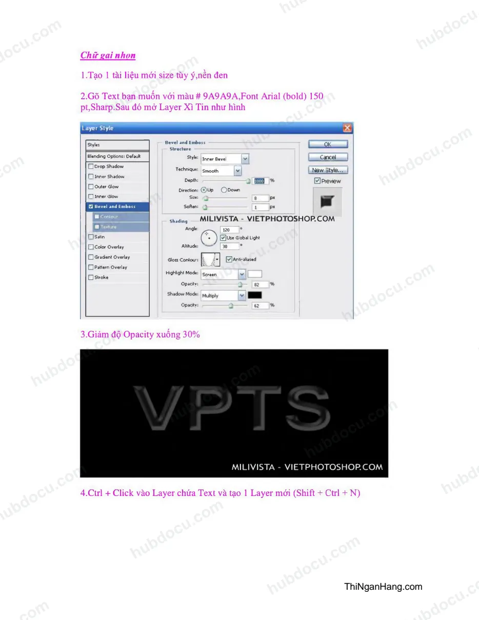 Tạo chữ gai nhọn trong Photoshop