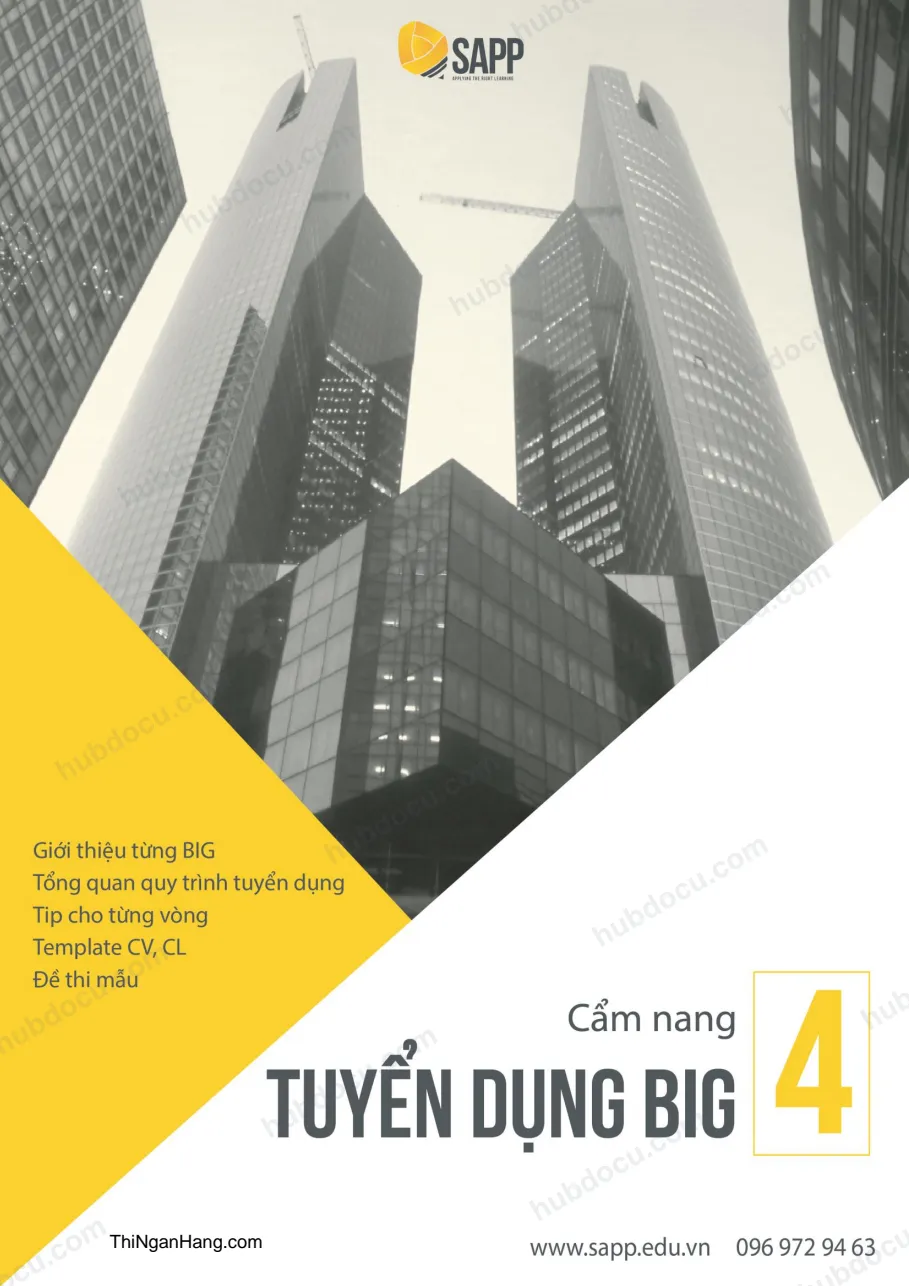 Ebook Cẩm nang tuyển dụng vào Big4 (KPMG - EY - Deloitte - PwC)