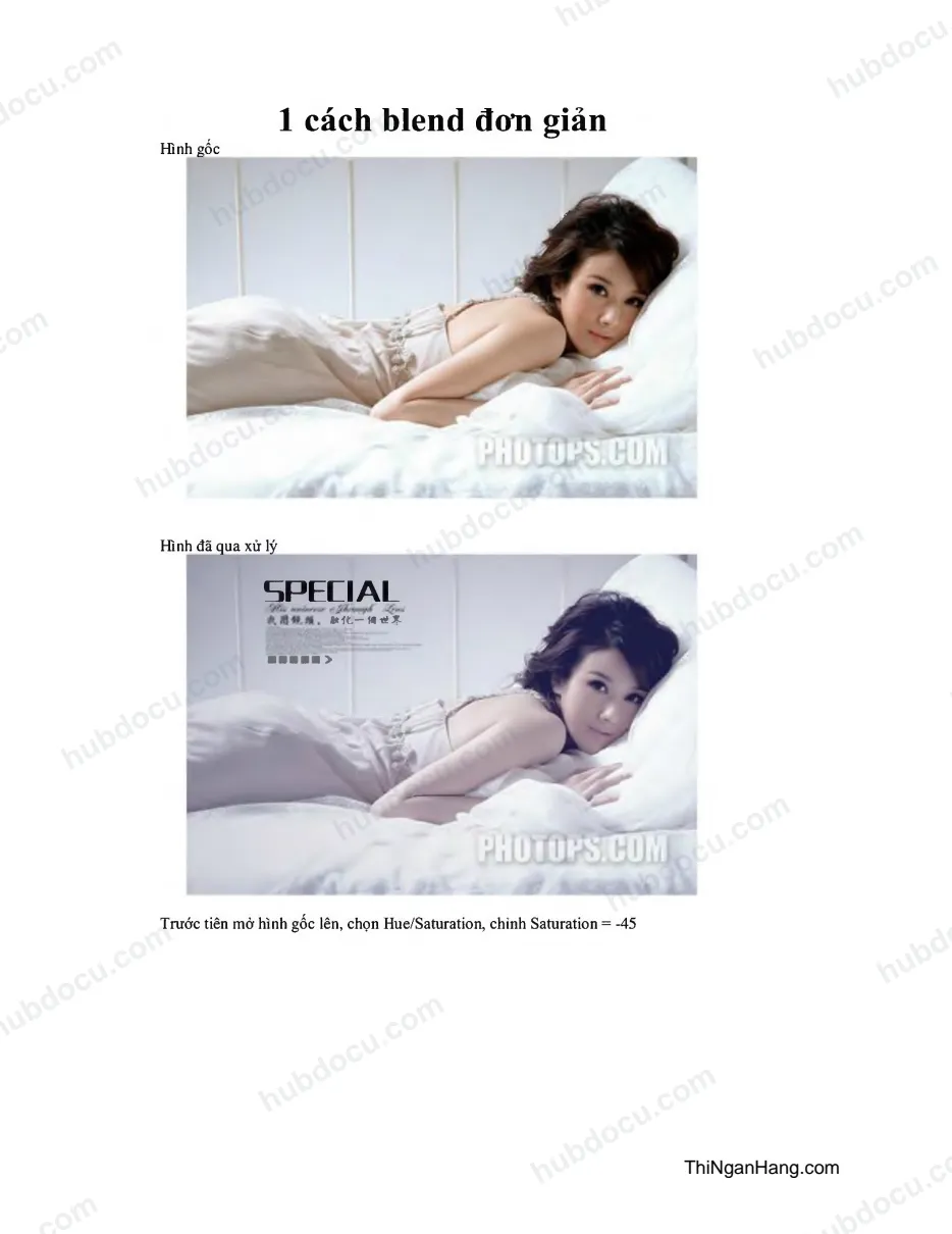 Blend đơn giản trong Photoshop