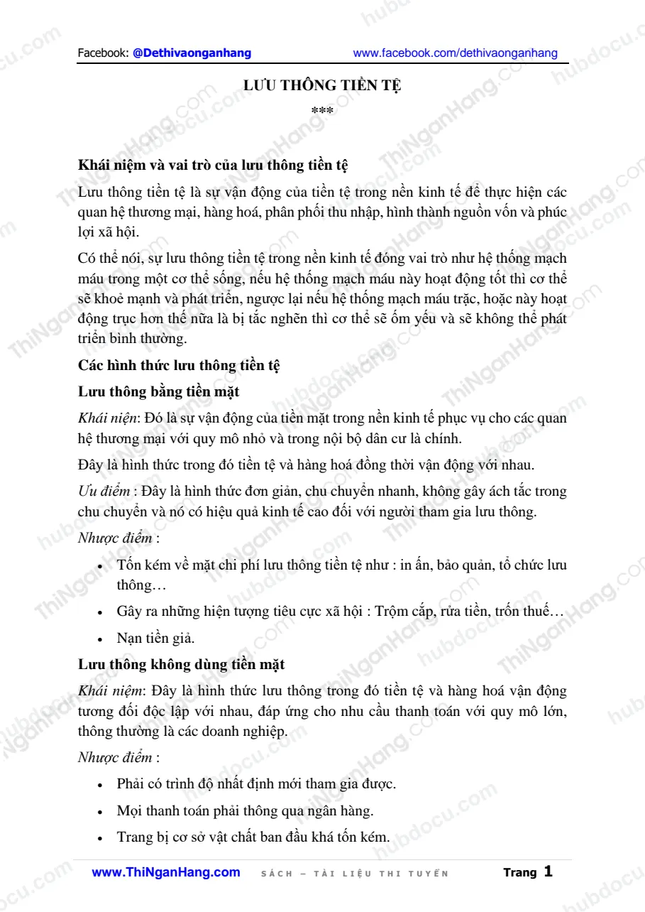 Lưu thông Tiền tệ